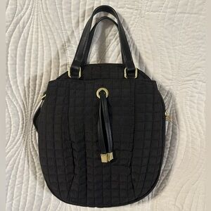 Max Studio Sleek Black Quilted Backpack Style Purse 10 x 11